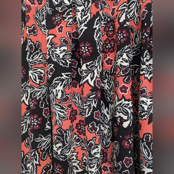 H&M Flare Floral Print Pleated Midi Skirt - Picture 7 of 9